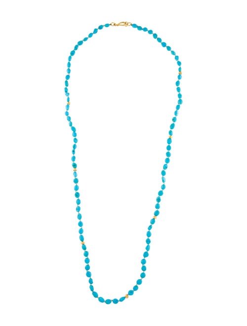 Darlene de Sedle 22K Turquoise Bead Strand Necklace