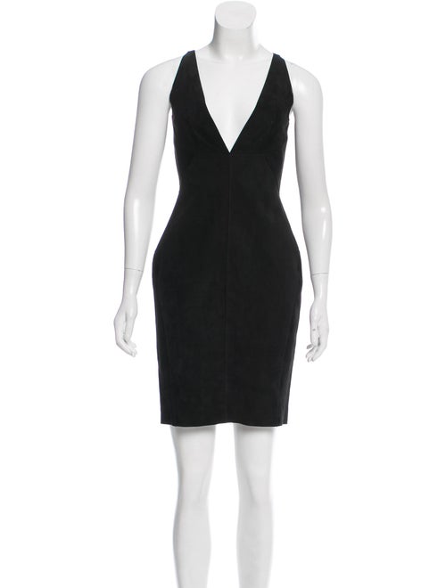 Dsquared² Suede Mini Dress Black