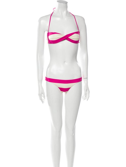 Dsquared² Colorblock Pattern Bikini Pink