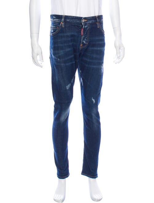 Dsquared² Distressed Skinny Jeans blue