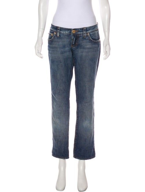 Dsquared² Low-Rise Straight-Leg Jeans blue