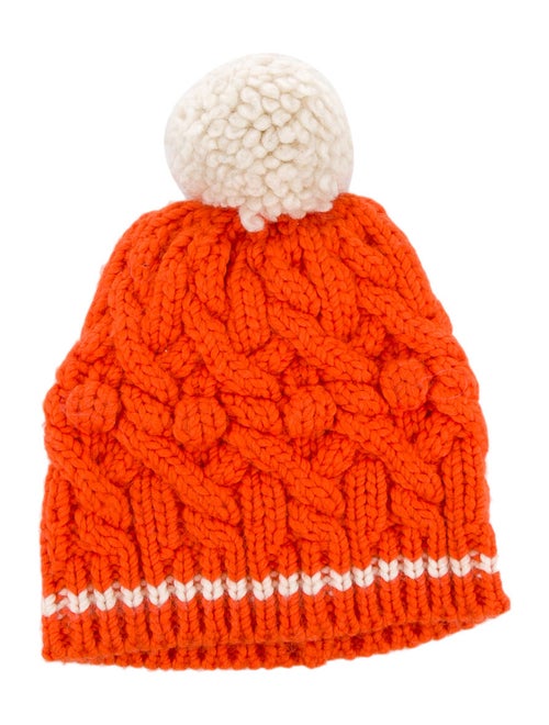 Dsquared² Chunky Knit Wool Beanie orange
