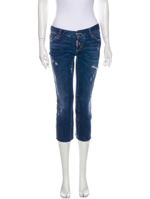 Dsquared² Low-Rise Straight Leg Jeans Blue