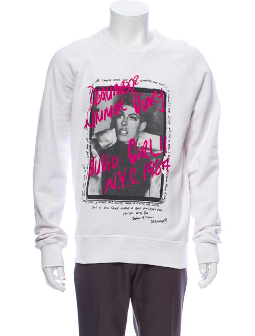 Dsquared² Graphic Print Crew Neck Sweatshirt White
