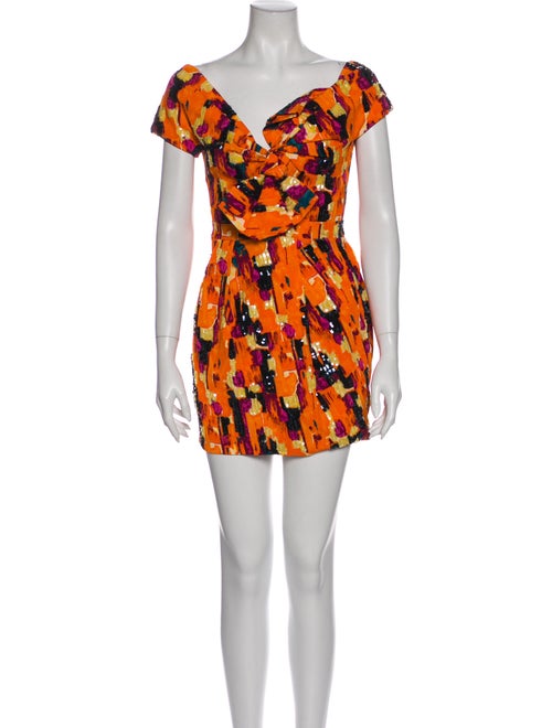 Dsquared² Printed Mini Dress Orange