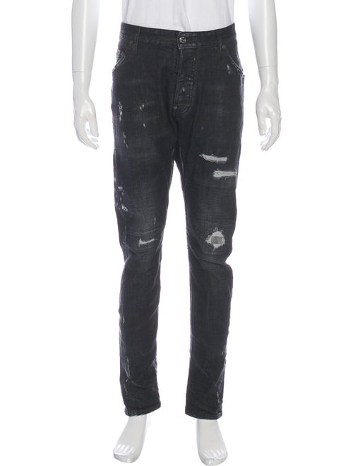 Dsquared² Distressed Slim Fit Jeans Blue