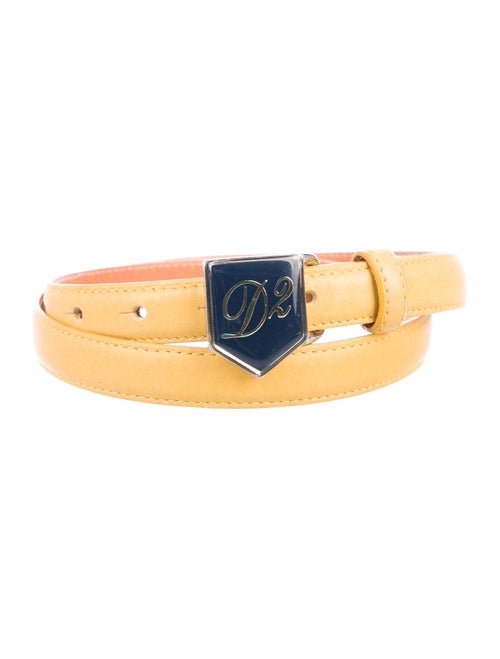 Dsquared² Leather Belt Yellow