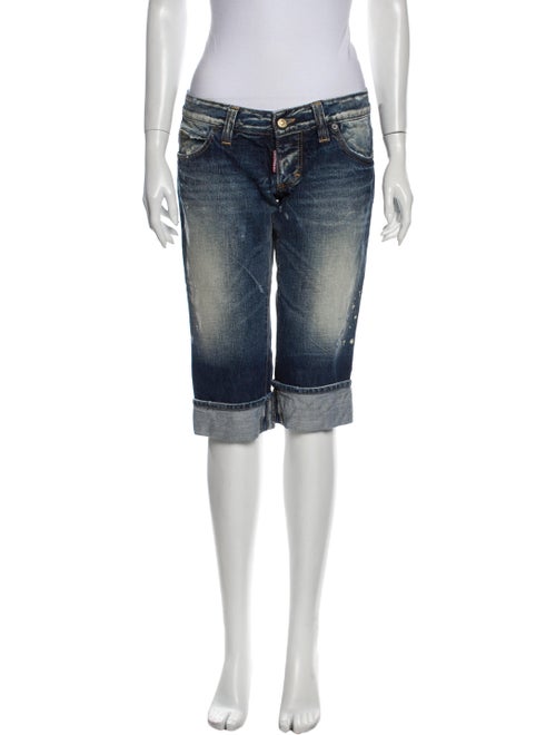 Dsquared² Low-Rise Straight Leg Jeans Blue