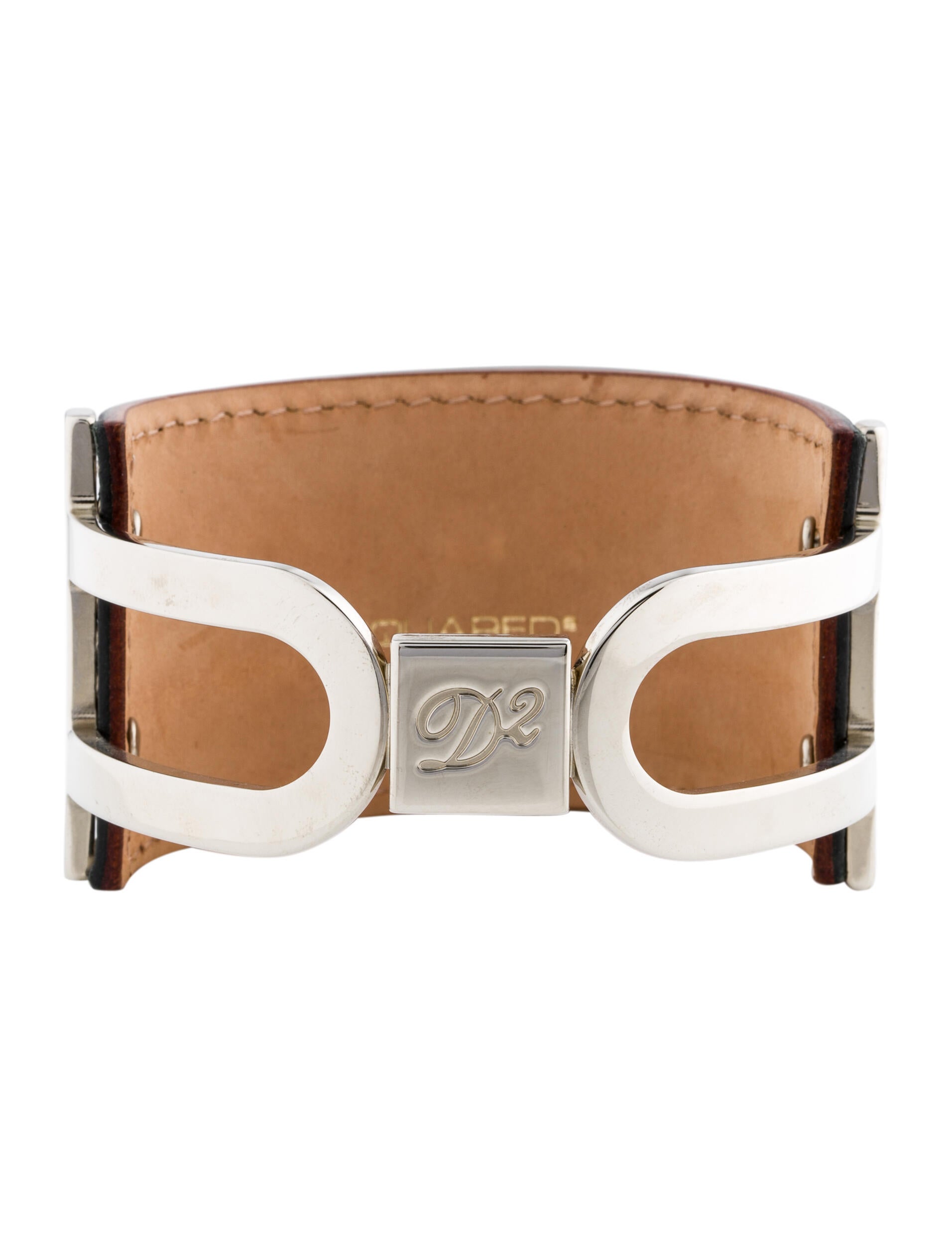 Dsquared² Embossed Leather Bangle