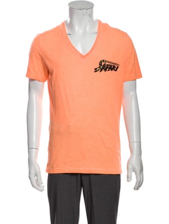 Dsquared² Graphic Print V-Neck T-Shirt