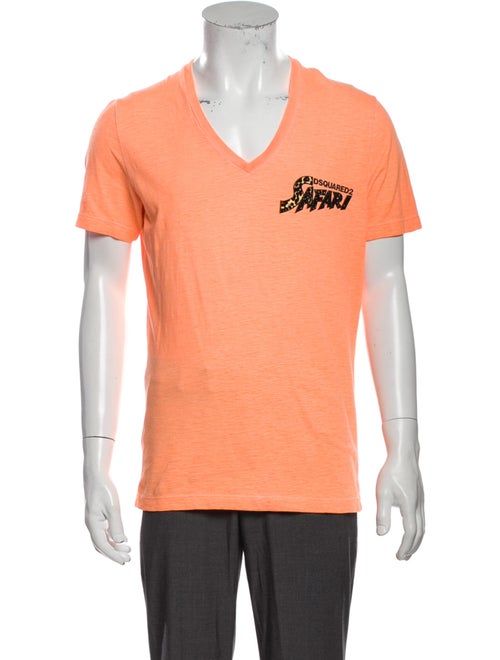 Dsquared² Graphic Print V-Neck T-Shirt