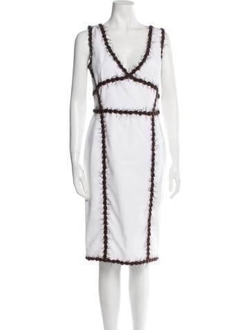 Dsquared² Dresses V-Neck Midi Length Dress Us10, It46 | L