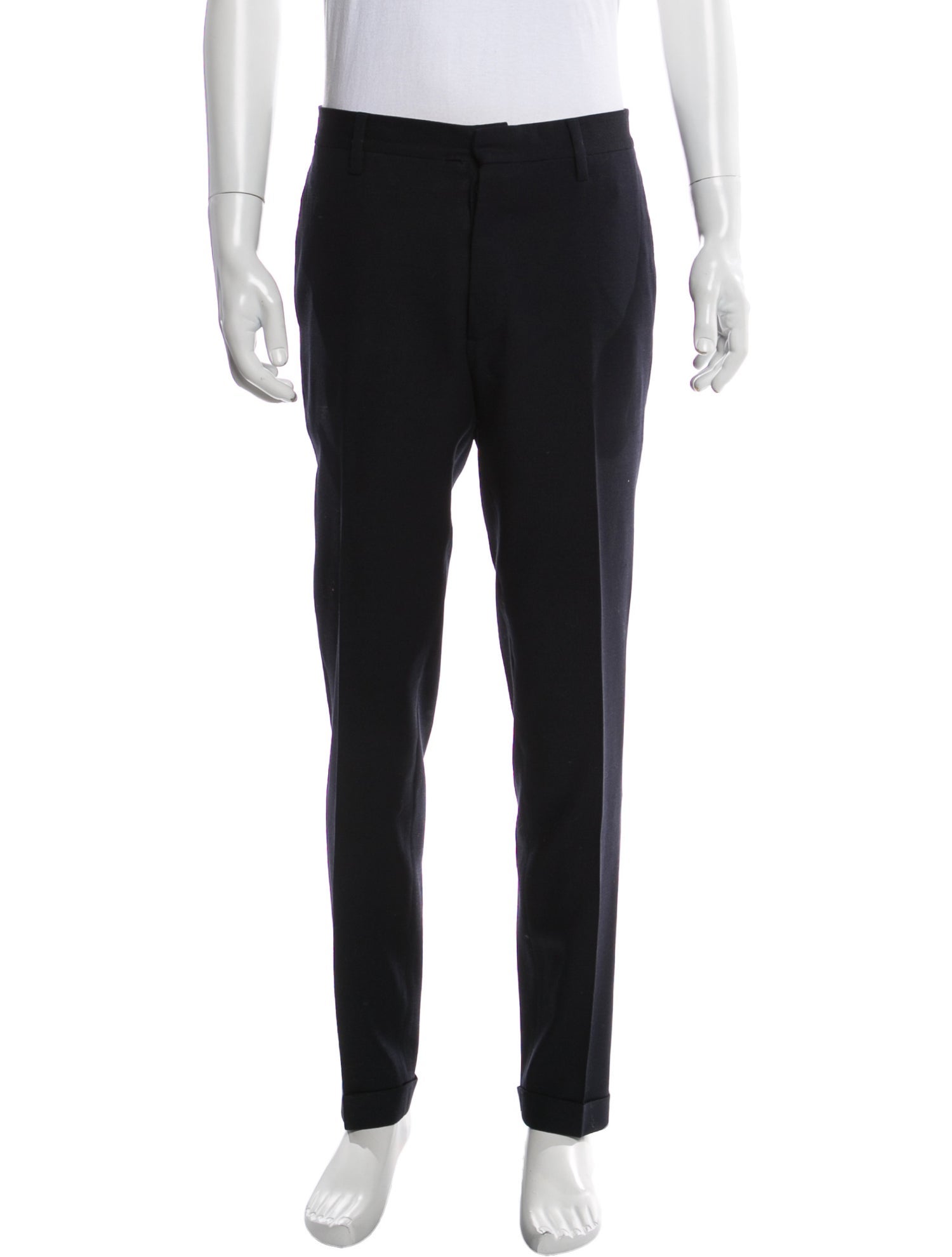 Dsquared² Virgin Wool Dress Pants Blue, 10" Rise Pants, Clothing