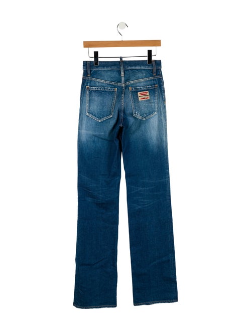 Dsquared² Mid-Rise Wide Leg Jeans