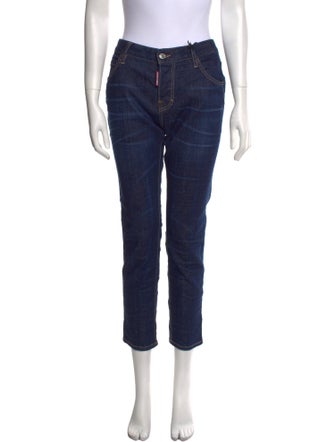 Dsquared² Mid-Rise Straight Leg Jeans
