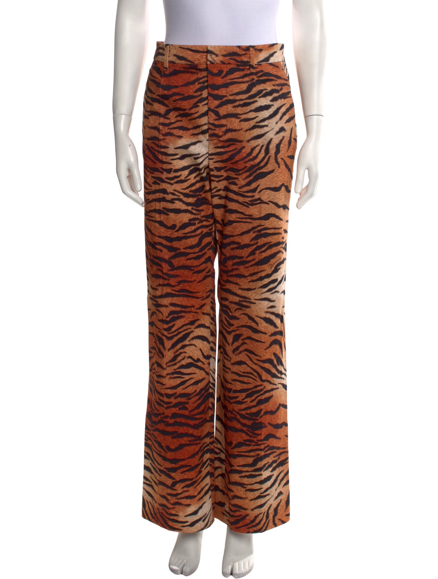 Dsquared² Animal Print Wide Leg Pants