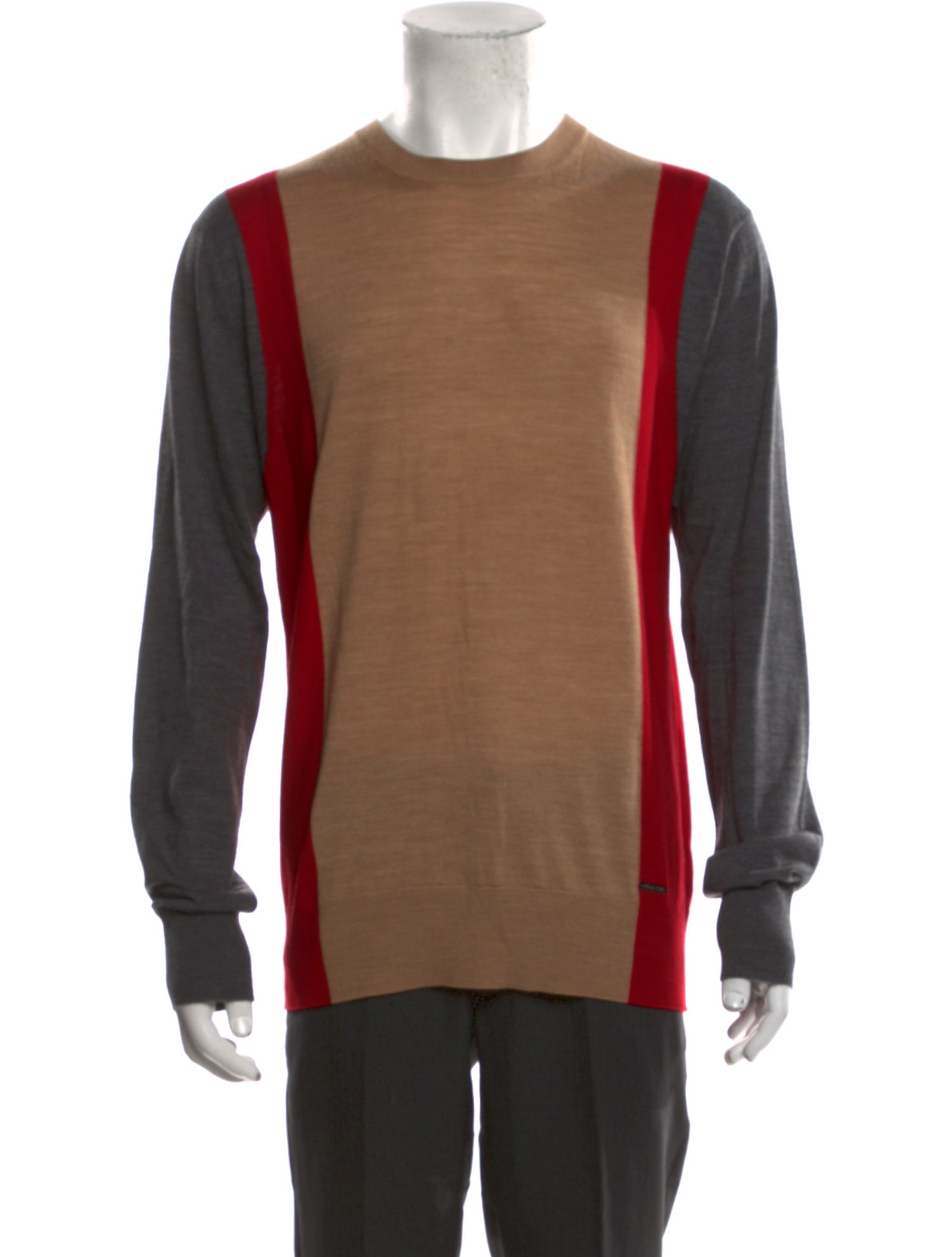 Dsquared² Colorblock Pattern Crew Neck Pullover