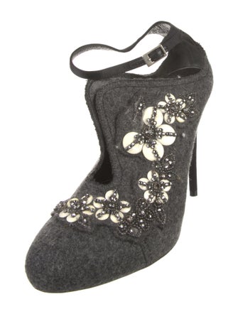 Dsquared² Tweed Crystal Embellishments Pumps