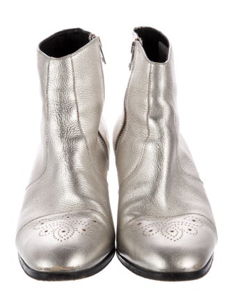 Dsquared² Leather Crystal Embellishments Boots