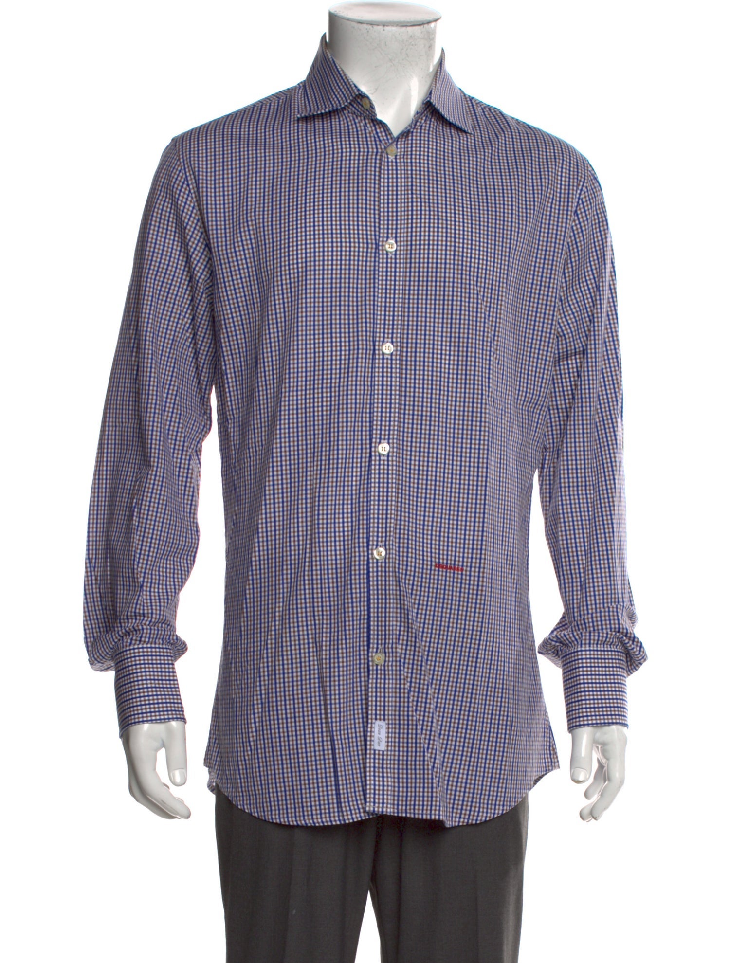 Dsquared² Plaid Print Long Sleeve Dress Shirt
