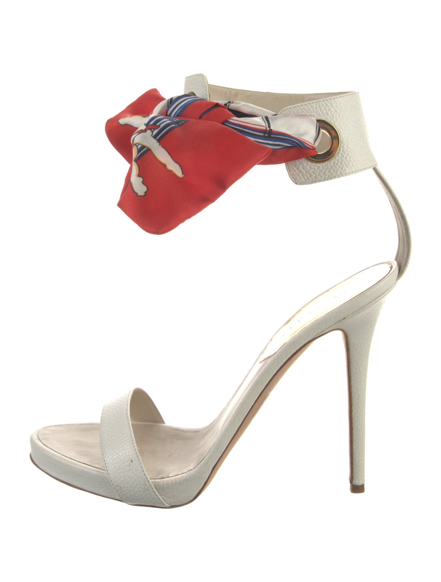Dsquared² Leather Colorblock Pattern Sandals