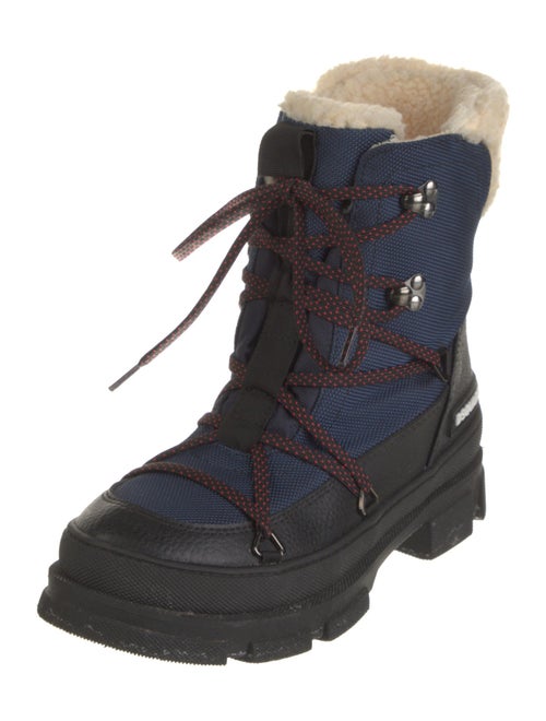 Dsquared² Leather Fur Trim Hiking Boots