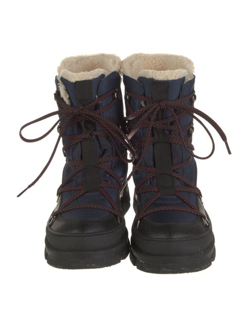 Dsquared² Leather Fur Trim Hiking Boots