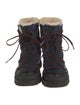 Dsquared² Leather Fur Trim Hiking Boots