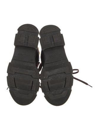 Dsquared² Leather Fur Trim Hiking Boots