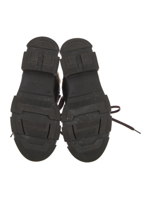 Dsquared² Leather Fur Trim Hiking Boots