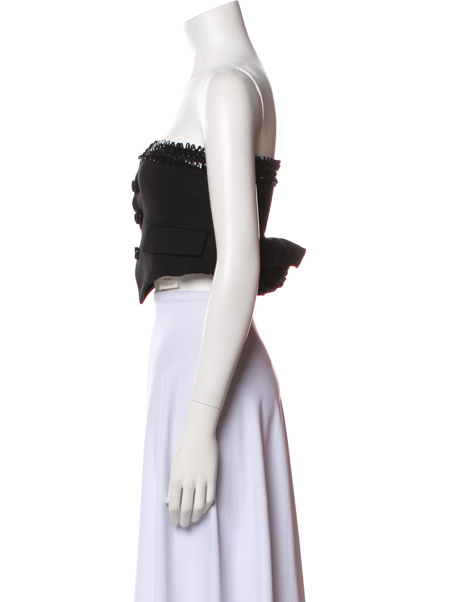 Dsquared² Wool Strapless Crop Top