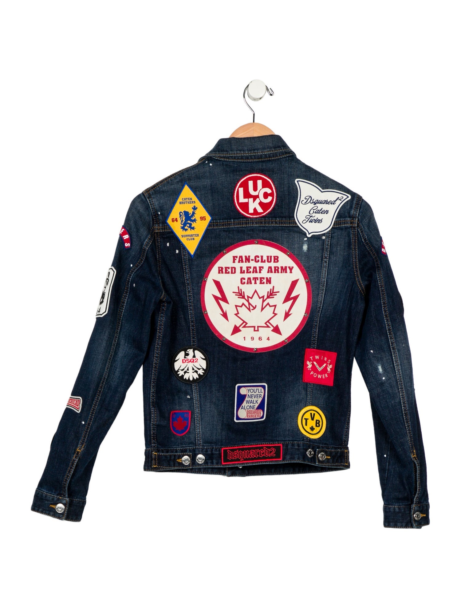 Dsquared² kids boys' denim patched jacket