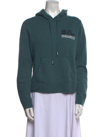 Dsquared² Graphic Print V-Neck Sweater