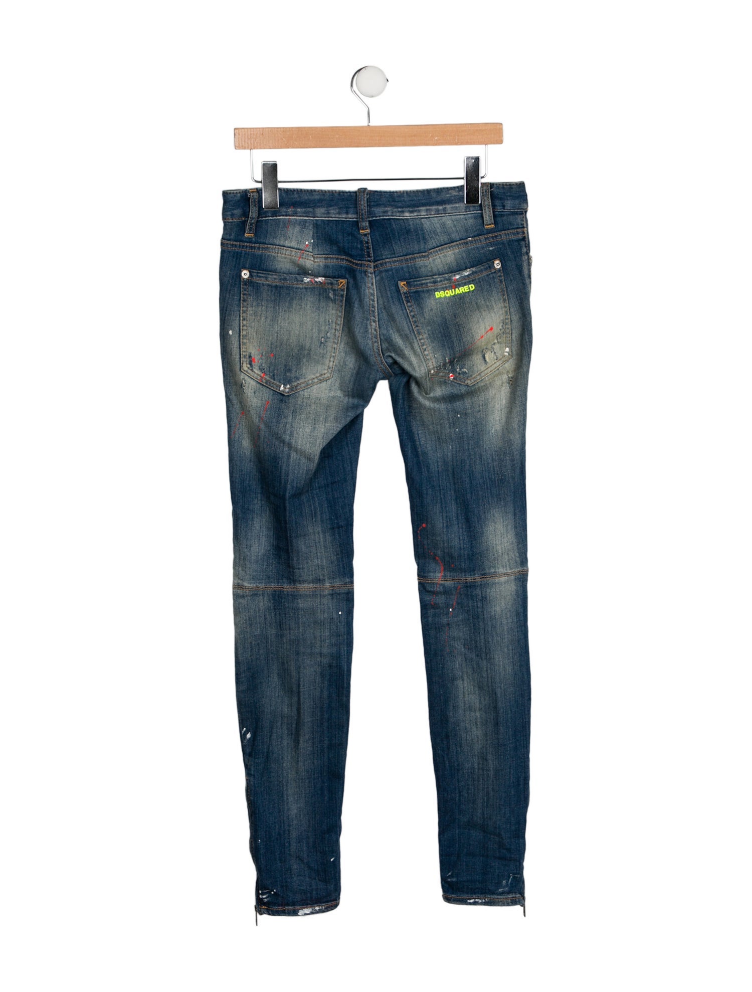 Dsquared² Mid-Rise Straight Leg Jeans