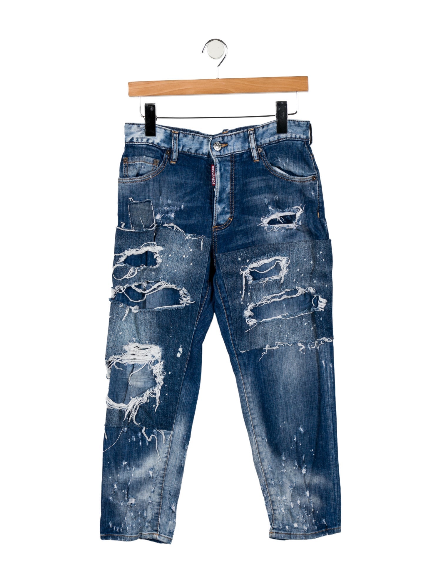 Dsquared² Mid-Rise Straight Leg Jeans