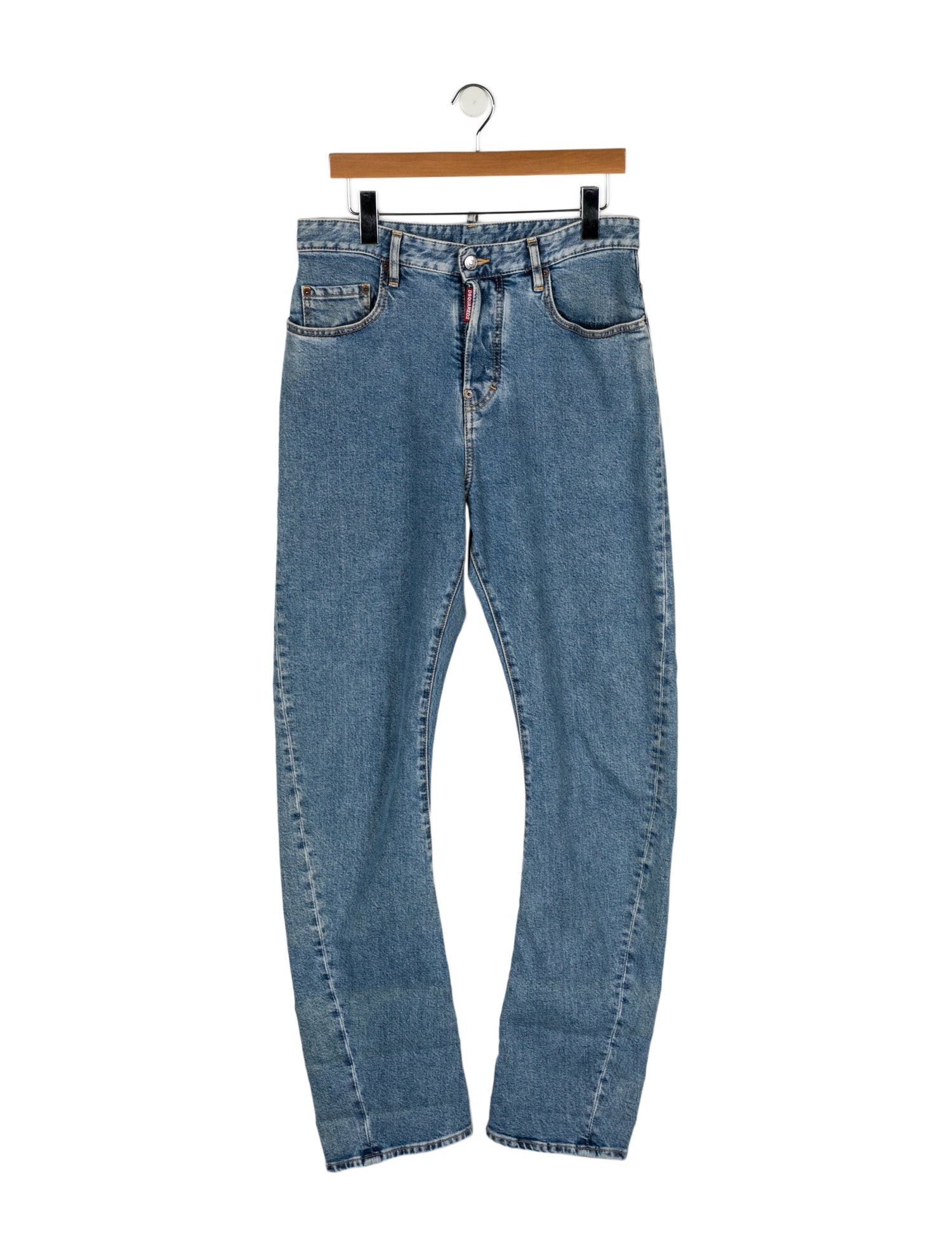 Dsquared² High-Rise Straight Leg Jeans