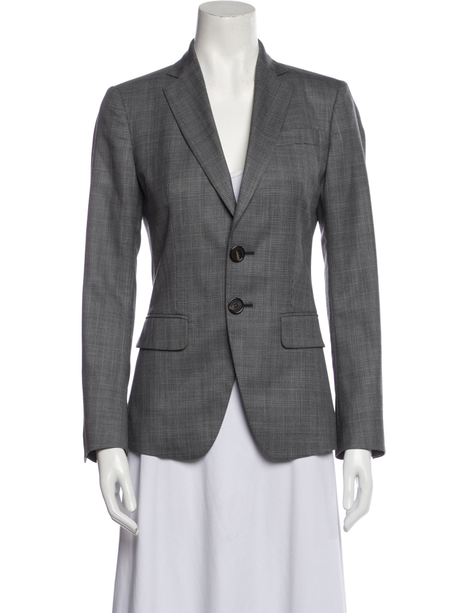 Dsquared² Wool Plaid Print Blazer