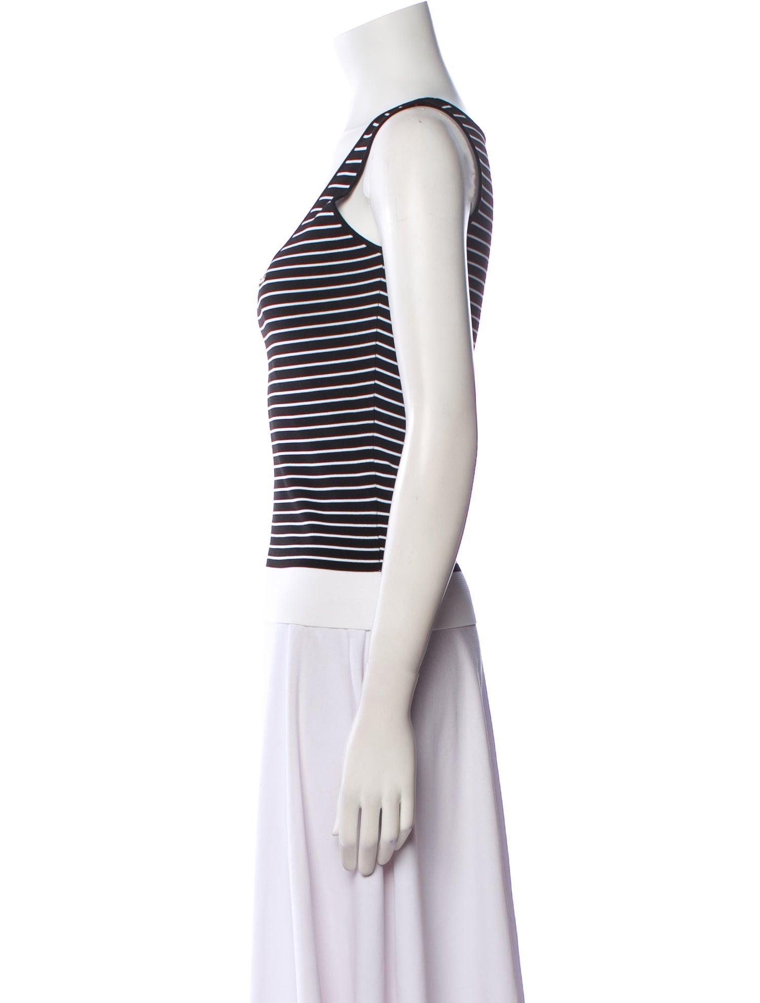 Dsquared² Striped Square Neckline Top