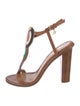 Dsquared² Leather T-Strap Sandals