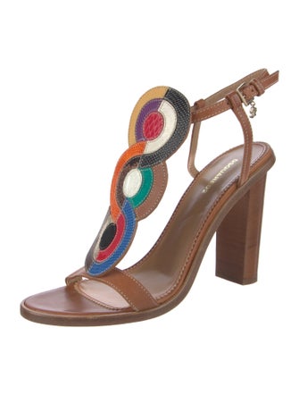 Dsquared² Leather T-Strap Sandals