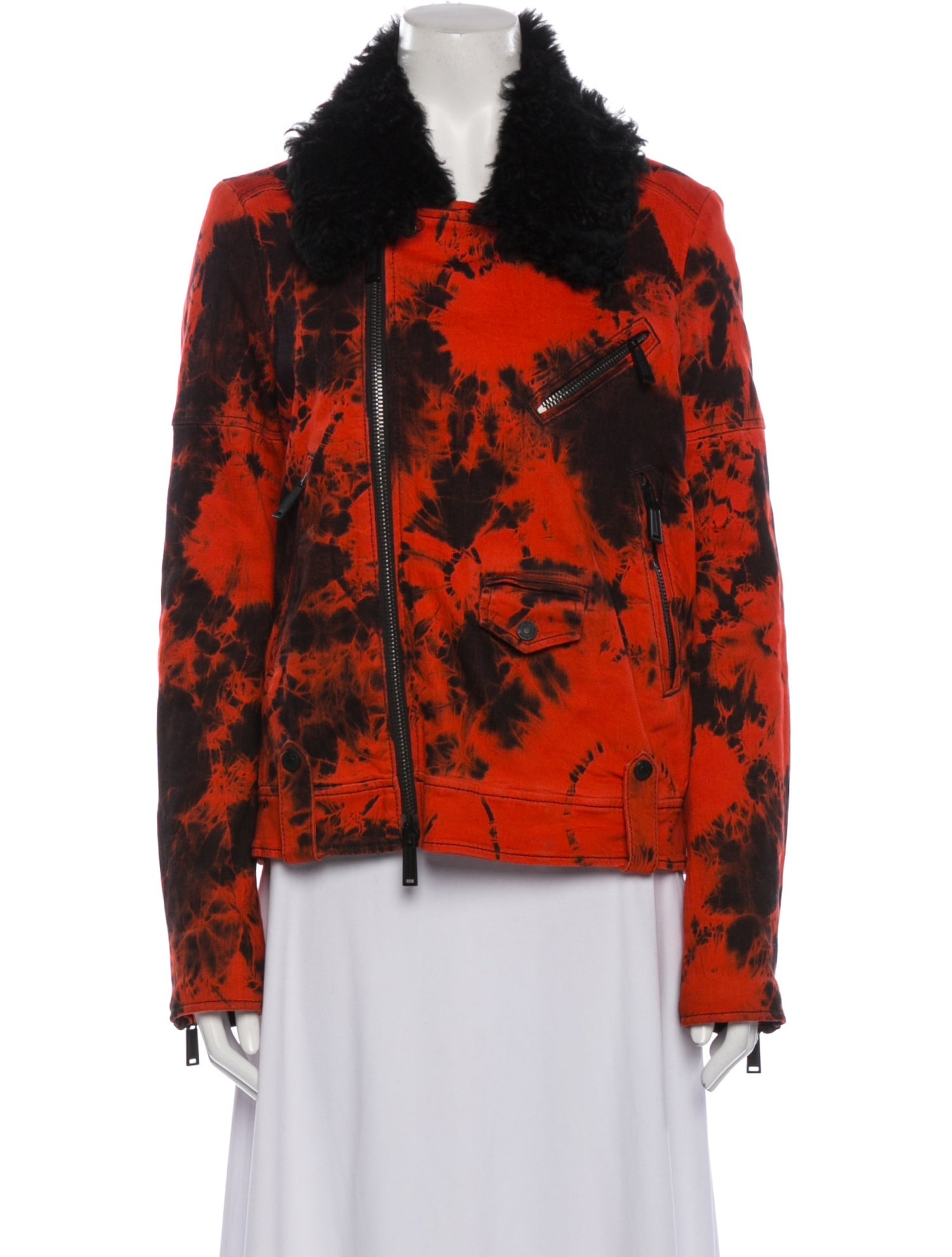Dsquared² Printed Faux Fur Jacket