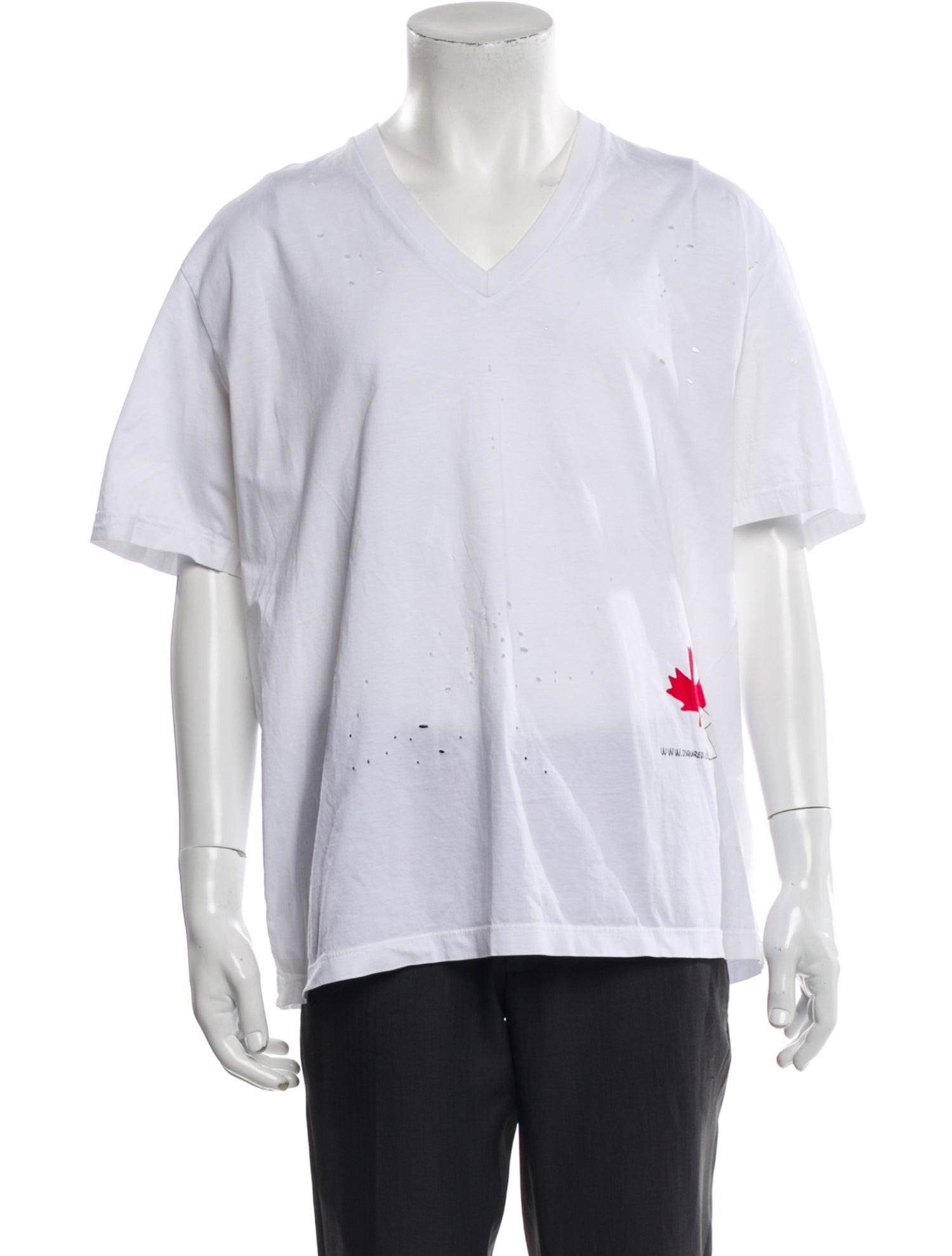 Dsquared² Graphic Print V-Neck T-Shirt