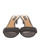 Dsquared² Leather Crystal Embellishments Slides