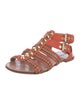 Dsquared² Suede Floral Print Gladiator Sandals
