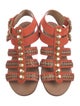 Dsquared² Suede Floral Print Gladiator Sandals