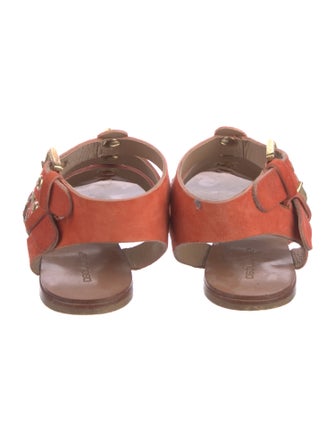 Dsquared² Suede Floral Print Gladiator Sandals