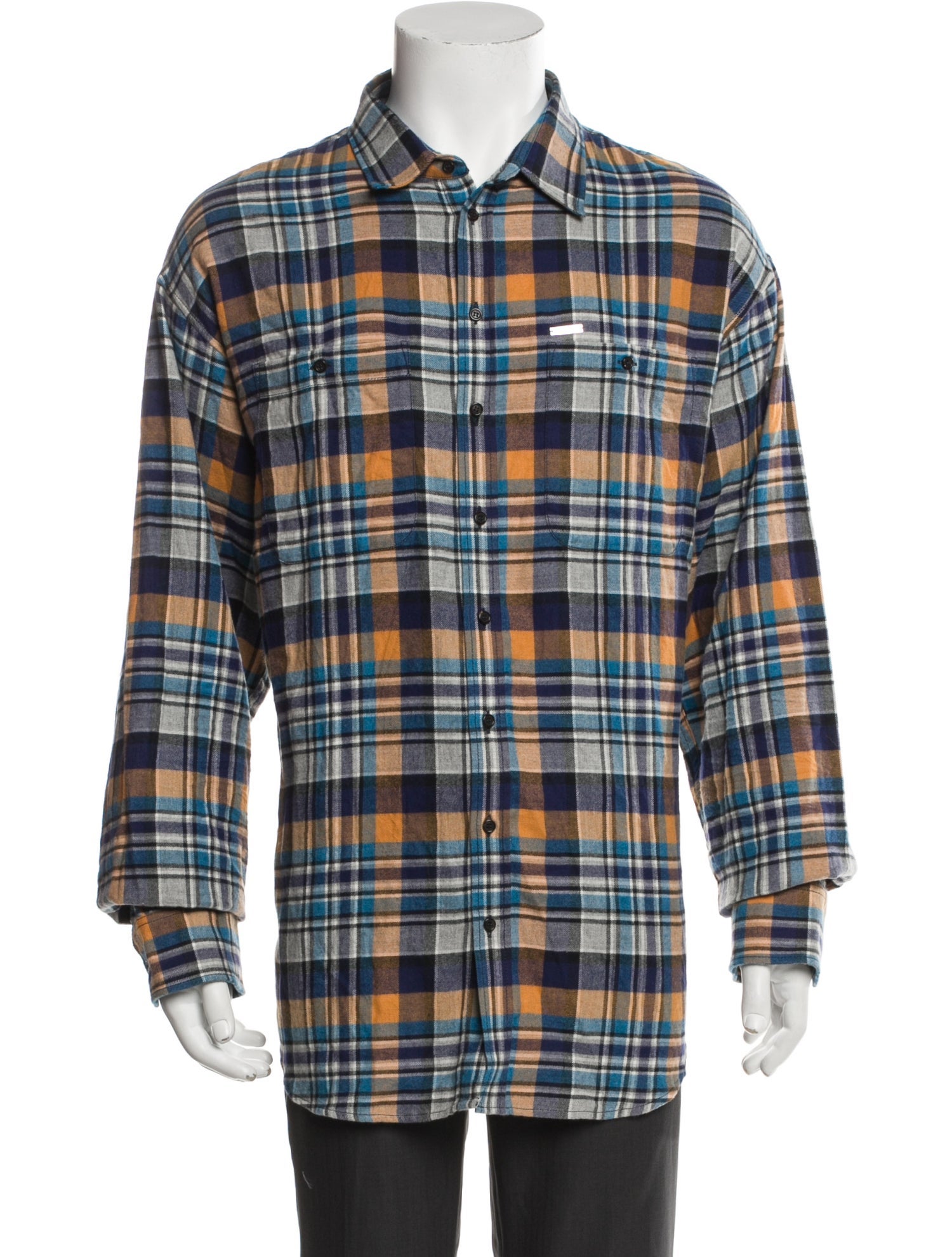 Dsquared² Plaid Print Long Sleeve Shirt