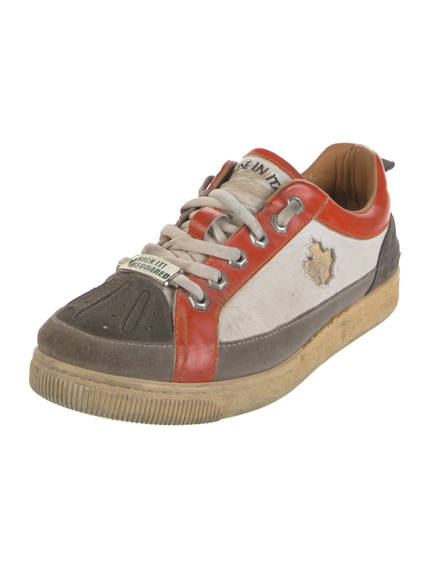 Dsquared² Leather Printed Sneakers