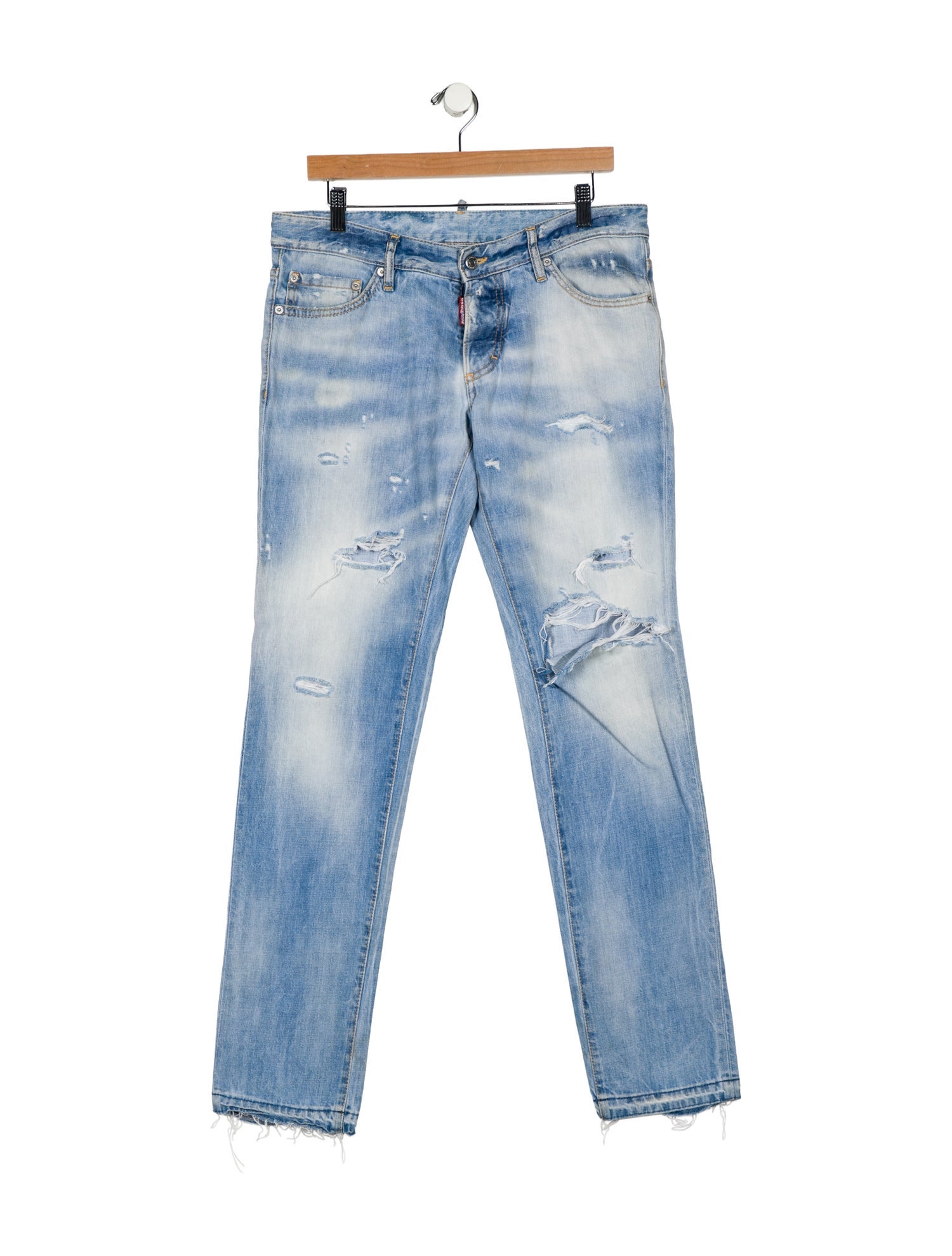 Saint Laurent D03 Straight-Leg Jeans - Blue, 10.25