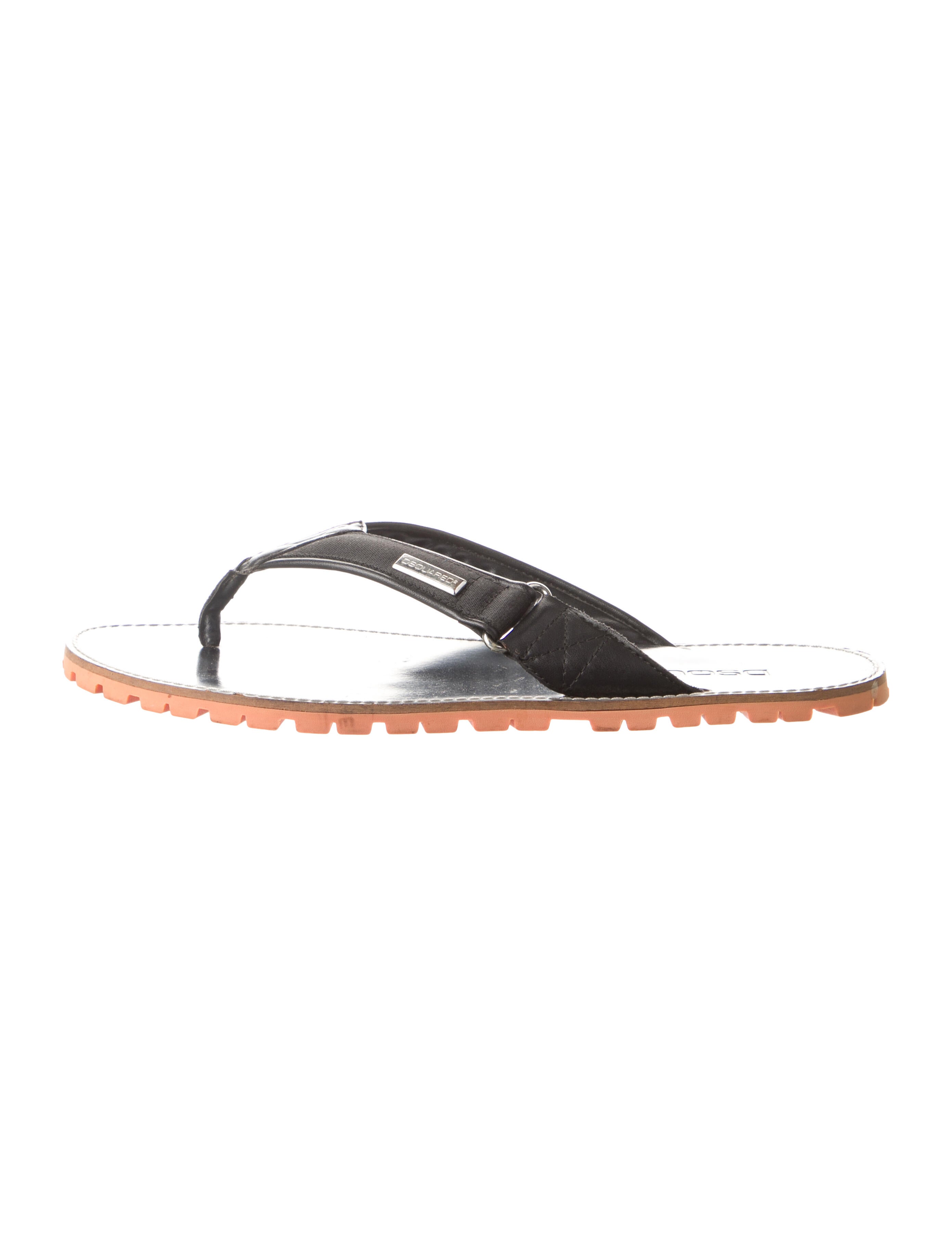 Dsquared² Leather Flip Flops